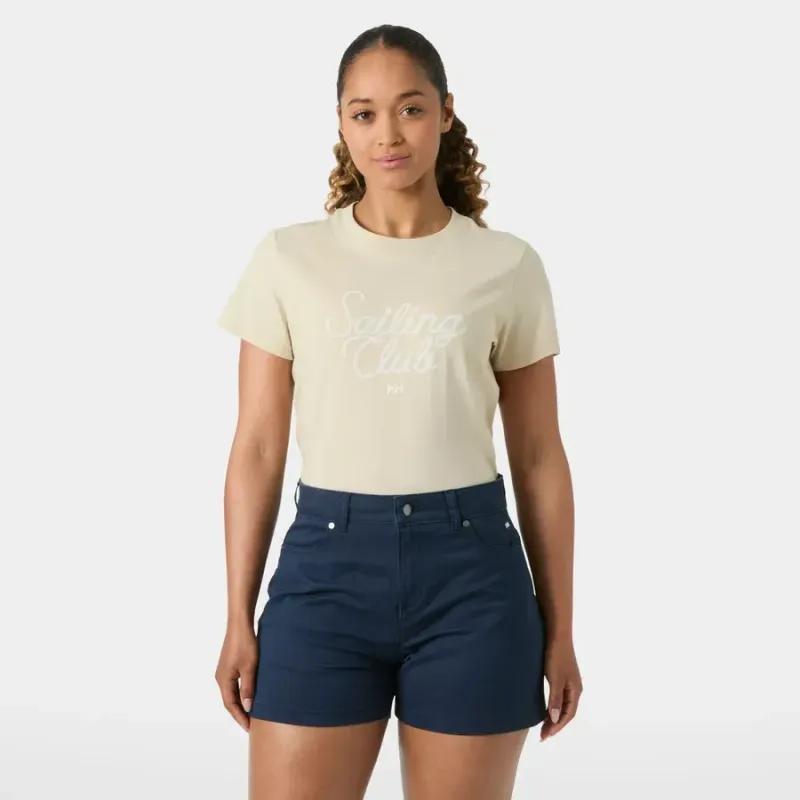 Helly Hansen Sailing Club mujer | Camiseta náutica beige
