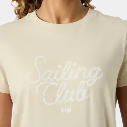 Helly Hansen Sailing Club mujer | Camiseta náutica beige