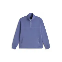 Sudadera Ecoalf Alex Azul | Sudadera Hombre con Media Cremallera