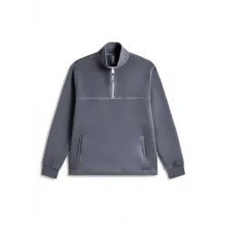 Ecoalf Alex Sudadera Gris Hombre con Media Cremallera