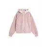 Sudadera Ecoalf Rosa con Capucha y Cremallera | Sudadera Mujer Casual