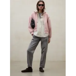 Sudadera Ecoalf Rosa con Capucha y Cremallera | Sudadera Mujer Casual