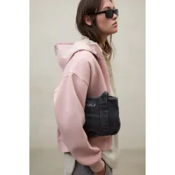 Sudadera Ecoalf Rosa con Capucha y Cremallera | Sudadera Mujer Casual