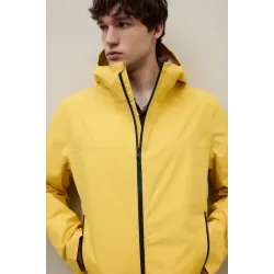 Chaqueta ECOALF amarilla hombre | Impermeable ligera y cortavientos