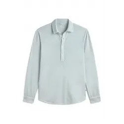 Polo ECOALF manga larga celeste hombre | Cómodo, versátil y elegante