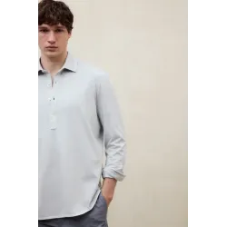 Polo ECOALF manga larga celeste hombre | Cómodo, versátil y elegante