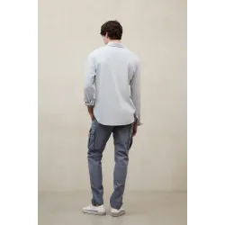 Polo ECOALF manga larga celeste hombre | Cómodo, versátil y elegante