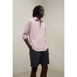 Polo ECOALF rosa manga larga hombre | Estilo actual y cómodo