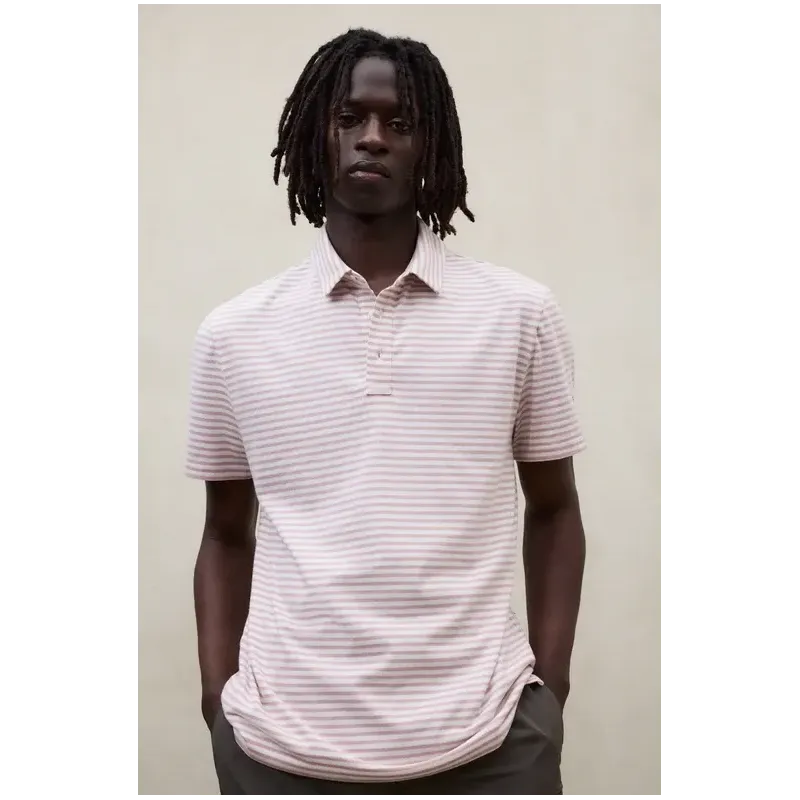 Polo rayas rosa hombre | Ligero y estilo verano