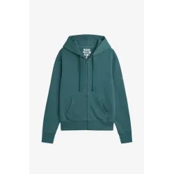 Sudadera Ecoalf verde con cremallera hombre | Hoodie sostenible cómoda