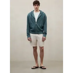 Sudadera Ecoalf verde con cremallera hombre | Hoodie sostenible cómoda