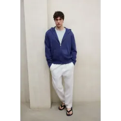 Sudadera azul Ecoalf cremallera hombre | Compra online