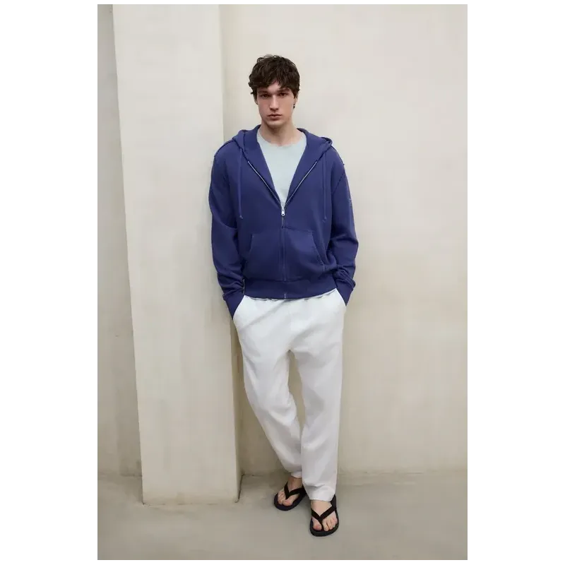 Sudadera azul Ecoalf cremallera hombre | Compra online