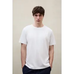 Camiseta blanca Ecoalf hombre | Print Sustainability