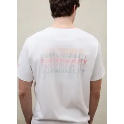Camiseta blanca Ecoalf hombre | Print Sustainability