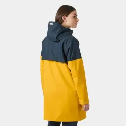 Chubasquero Helly Hansen Mujer Impermeable Largo Azul Amarillo