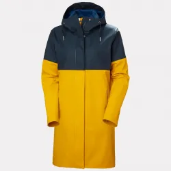 Chubasquero Helly Hansen Mujer Impermeable Largo Azul Amarillo