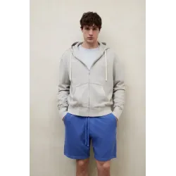 Bermuda azul hombre cómoda | Short casual verano con cordón