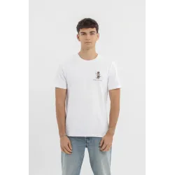 Camiseta blanca BlueBlue Chihuahua teckel pescador | Camiseta original hombre