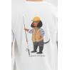 Camiseta blanca BlueBlue Chihuahua teckel pescador | Camiseta original hombre