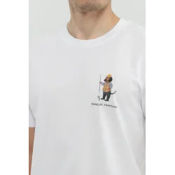 Camiseta blanca BlueBlue Chihuahua teckel pescador | Camiseta original hombre