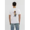 Camiseta blanca BlueBlue Chihuahua teckel pescador | Camiseta original hombre