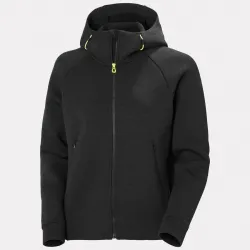 Chaqueta Helly Hansen Mujer Negra HP Ocean Full Zip | Cómoda y Versátil