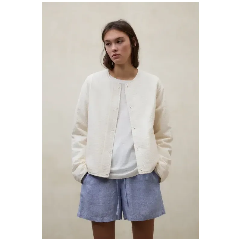 Chaqueta reversible Ecoalf mujer | Diseño ligero color crema