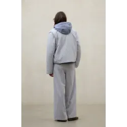 Chaqueta reversible Ecoalf mujer crema y rayas | Ligera y versátil