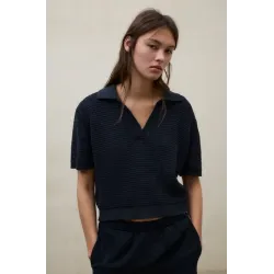 Jersey Polo Azul Marino Ecoalf Mujer | Cómodo y Fácil de Combinar