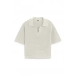 Polo de Punto Beige Ecoalf Mujer | Diseño Ligero y Actual
