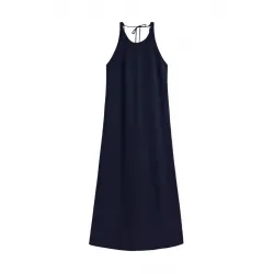 Vestido largo marino Ecoalf mujer Crome