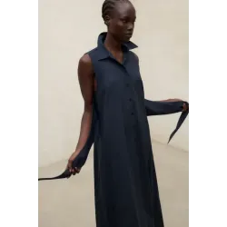 Vestido largo marino Ecoalf Chiara mujer