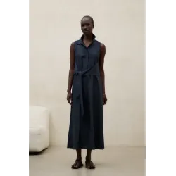 Vestido largo marino Ecoalf Chiara mujer