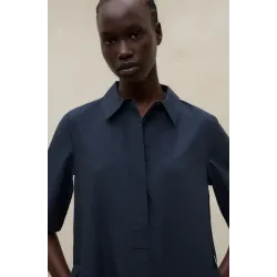 Vestido camisero largo marino Ecoalf mujer