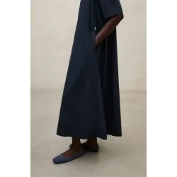 Vestido camisero largo marino Ecoalf mujer