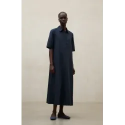 Vestido camisero largo marino Ecoalf mujer