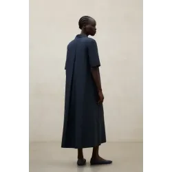 Vestido camisero largo marino Ecoalf mujer