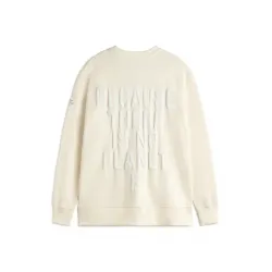 Sudadera Ecoalf beige mujer | Relieve trasero y corte cómodo