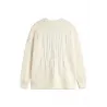 Sudadera Ecoalf beige mujer | Relieve trasero y corte cómodo