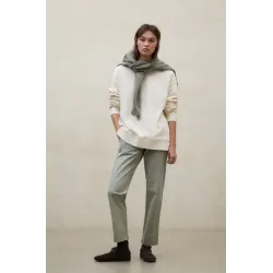 Sudadera Ecoalf beige mujer | Relieve trasero y corte cómodo