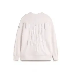 Sudadera Ecoalf rosa mujer con relieve trasero | Diseño limpio