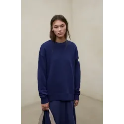 Sudadera azul Ecoalf mujer con mensaje | Compra online