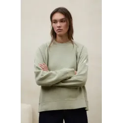 Sudadera Ecoalf verde suave mujer | Estética natural