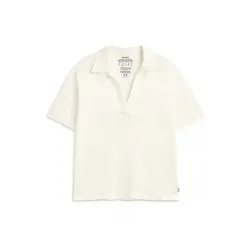 Polo blanco Ecoalf mujer | Camiseta cuello abierto cómoda