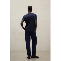 Camiseta azul marino Ecoalf mujer | Caída fluida y estilo limpio