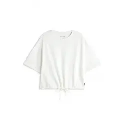 Camiseta blanca Ecoalf mujer | Bajo ajustable