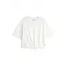Camiseta blanca Ecoalf mujer | Bajo ajustable