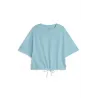 Camiseta celeste Ecoalf mujer | Volumen y ajuste regulable