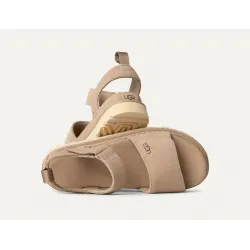 Sandalias UGG beige mujer con velcro y suela gruesa | Comodidad y estilo